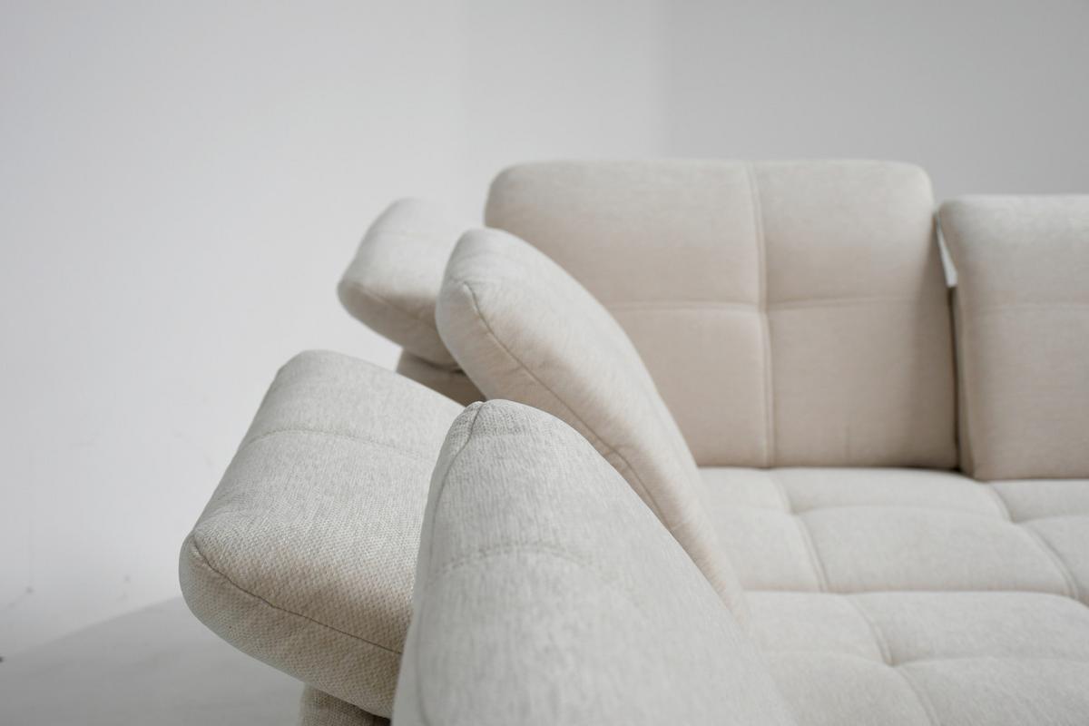 Rohová sedačka SIERRA, pravá, béžová žinylka MIU - černá/béžová, Moderní, kov/textil (181/230cm) - Mömax