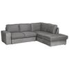 Ecksofa Mit Schlaffunktion Eddi Inkl. Bettkasten Grau - Chromfarben/Grau, KONVENTIONELL, Textil (248/213cm) - MID.YOU