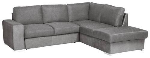 Ecksofa M. Schlaffunktion Eddi Inkl. Bettkasten Grau
