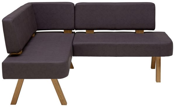 Braune Eckbank in Lederoptik