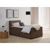 Boxspringbett Mit Bettkasten Nida 100x200 Cm Braun - Schwarz/Braun, MODERN, Holz/Textil (100/200cm) - MID.YOU