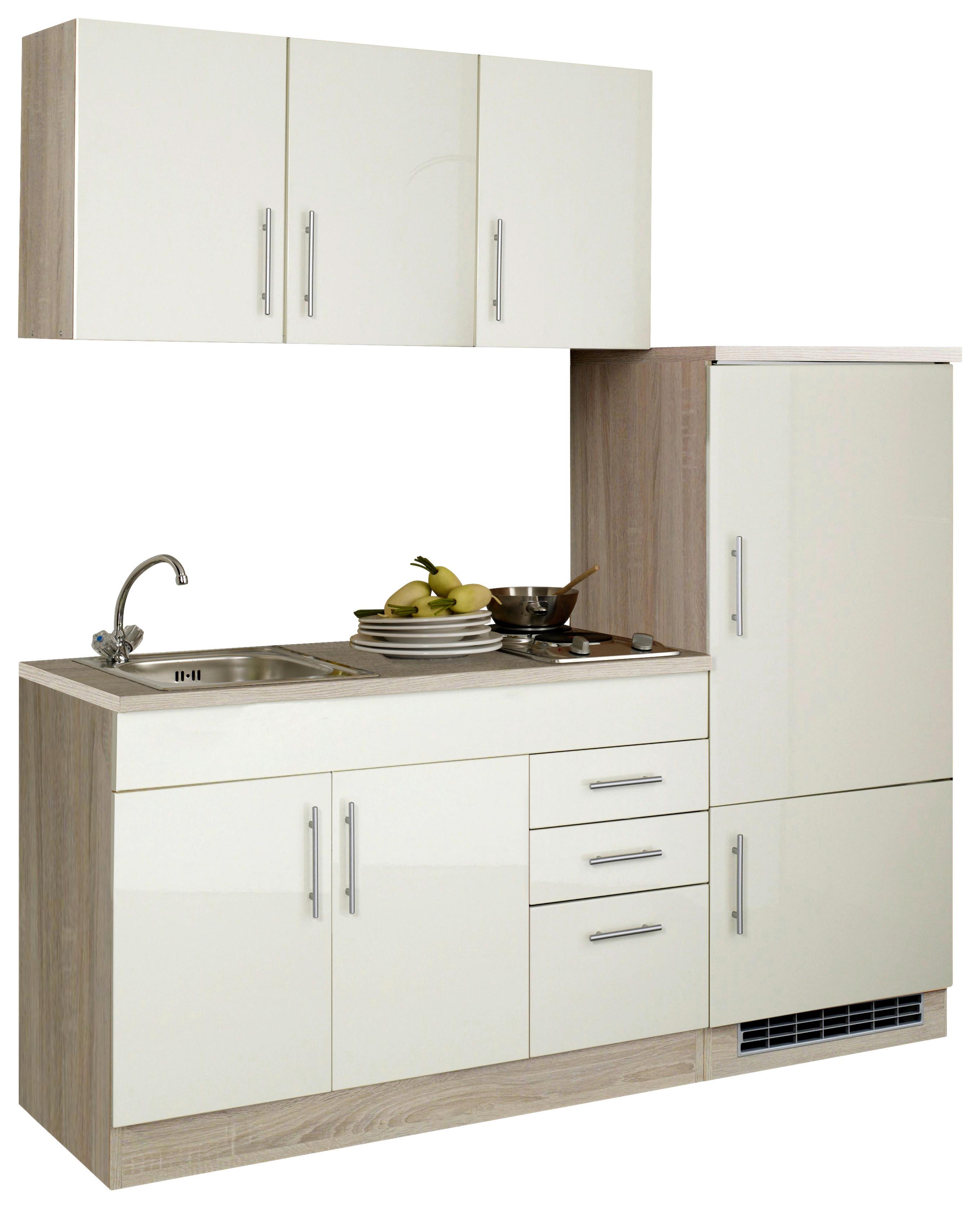 Küchenblock Toronto Creme/eiche Dekor B: 180 Cm - Eichefarben/Creme, MODERN, Holzwerkstoff (180cm) - Held