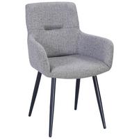 Esszimmerstuhl Edit Webstoff Grau - Schwarz/Grau, MODERN, Textil/Metall (61/88/60cm) - MID.YOU