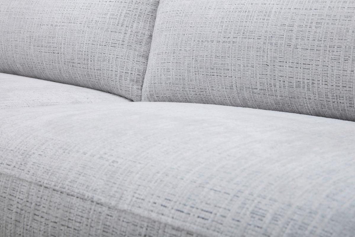 2-Sitzer Sofa Berlin Samt Grau, B: 214 cm - Schwarz/Naturfarben, MODERN, Holz/Kunststoff (216/94/95cm)