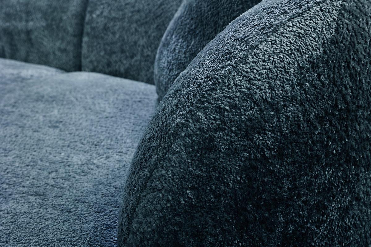 Ecksofa Flick Blau/Schwarz, 143 cm - Blau/Schwarz, Design, Textil (143/264cm) - MID.YOU