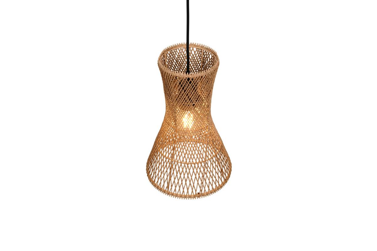 Hängeleuchte Bijou Braun Schwarz D: 20 cm - Schwarz/Braun, LIFESTYLE, Papier (20/150cm)