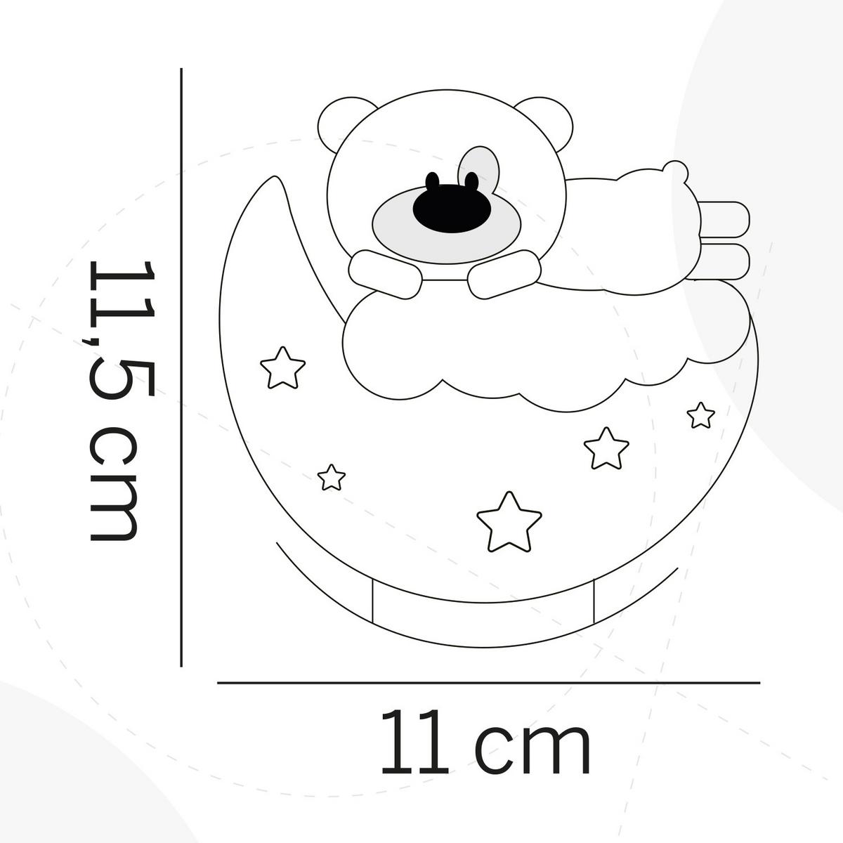Kindertischleuchte Celeste Patellblau Weiß L:11cm - Pastellblau/Weiß, Basics, Kunststoff (11/6.5/12.5cm)