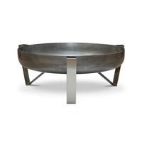 Feuerschale Voma XXL Edelstahl - Edelstahlfarben/Rostfarben, Basics, Metall (67,5/66,5/25cm)