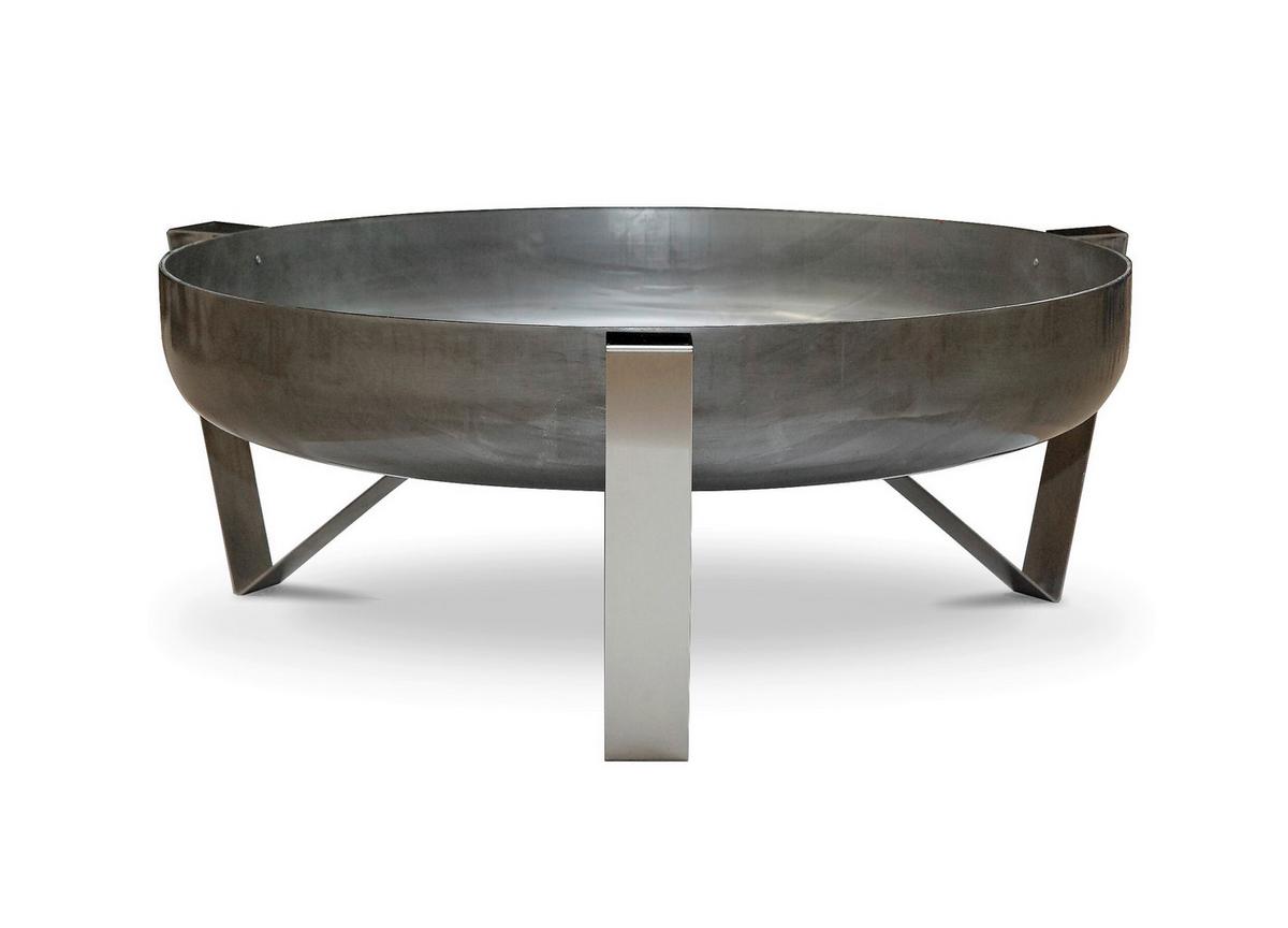 Feuerschale Voma XXL Edelstahl - Edelstahlfarben/Rostfarben, Basics, Metall (67,5/66,5/25cm)