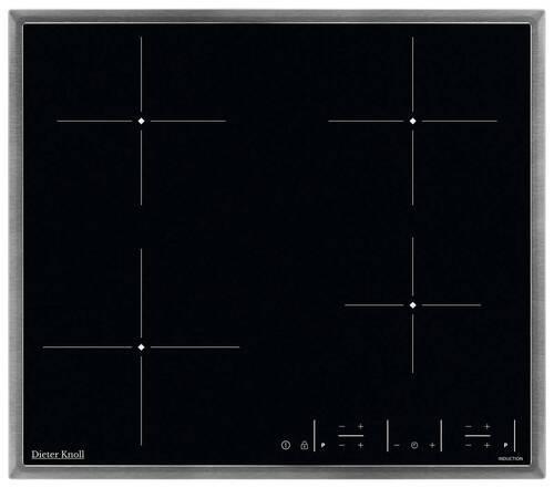 INDUKČNÁ VARNÁ DOSKA DKEI6640XB - čierna/farba ušľachtilej ocele, Basics, kov/sklo (57,6/50,6cm) - Dieter Knoll