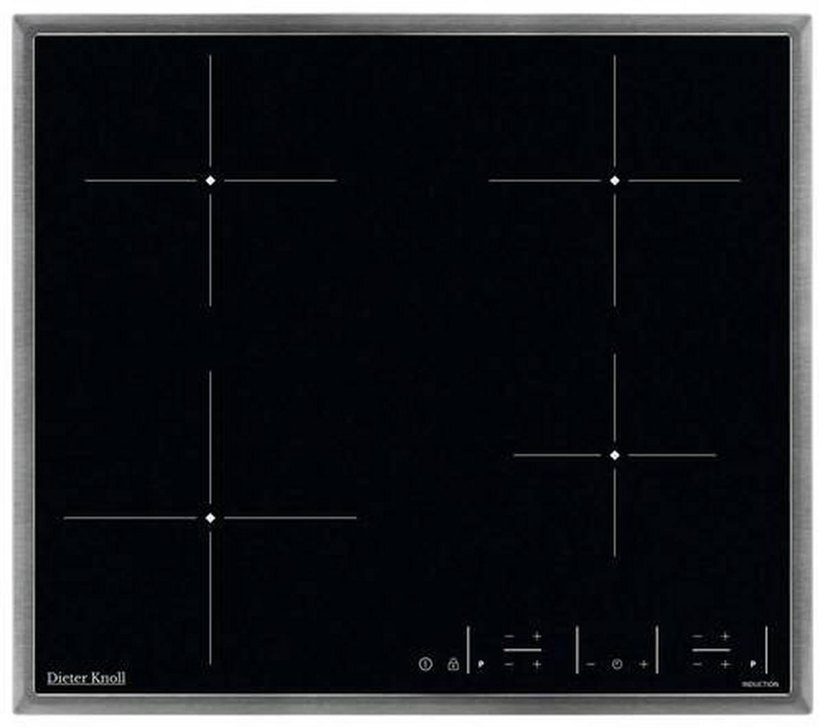 INDUKČNÁ VARNÁ DOSKA DKEI6640XB - čierna/farba ušľachtilej ocele, Basics, kov/sklo (57,6/50,6cm) - Dieter Knoll