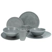Kombiservice Sofia Keramik 2 Personen Geschirr Set Grau - Grau, Trend, Keramik - Creatable