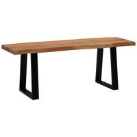 Garderobenbank Garderobenbank - Hellbraun/Schwarz, Design, Holz (120/40/45,5cm) - MID.YOU