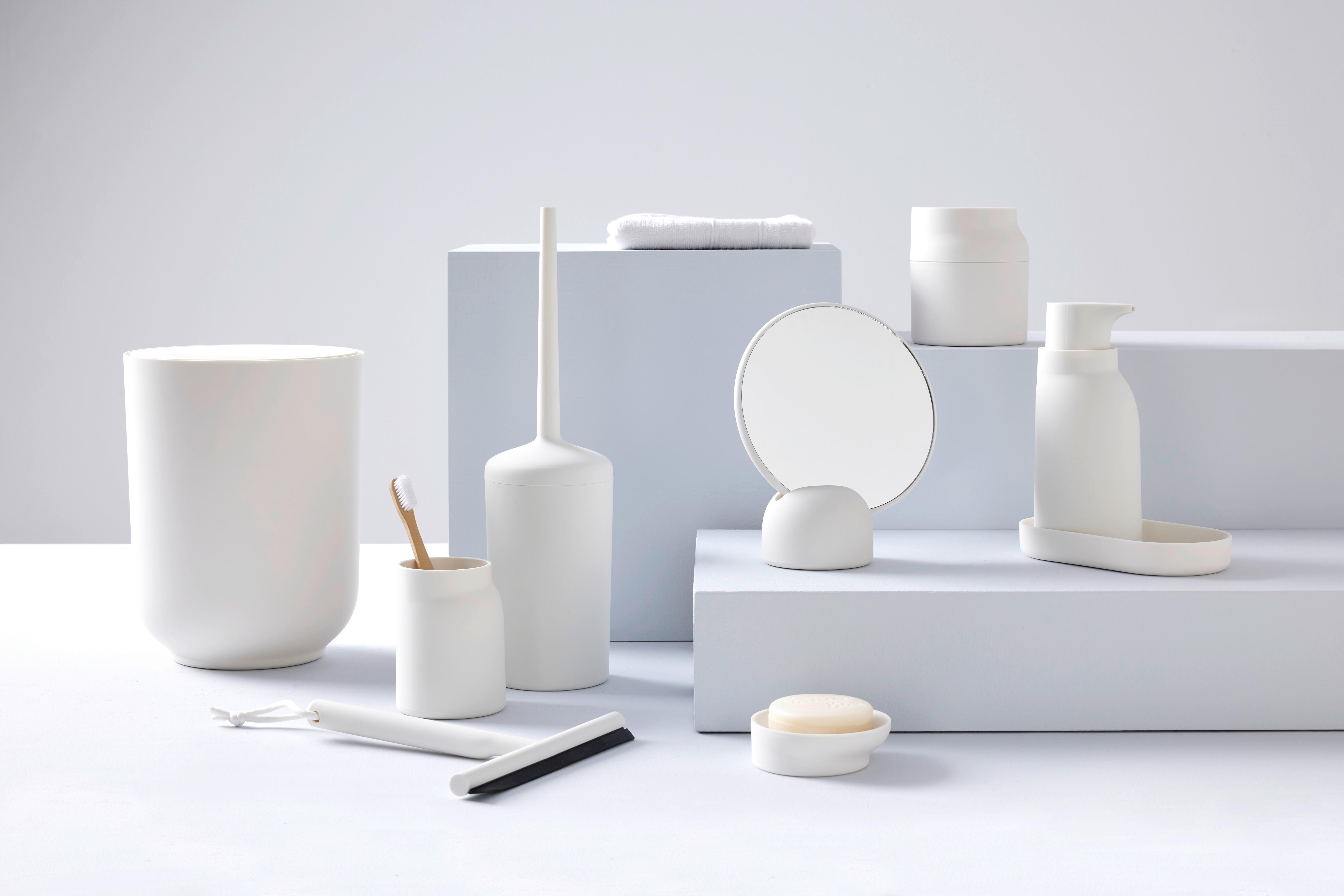 KOŠ NA KOSMETICKÉ POTŘEBY 19,05/25,4cm, bílá - bílá, Moderní, plast (19,05/25,4cm) - Premium Living