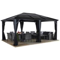 Pavillon Meridien 485x365 Cm Wetterfest Gartenpavillon - Anthrazit, Basics, Kunststoff/Metall (485/270/365cm)