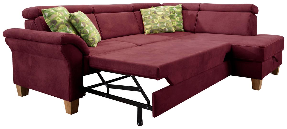 Ecksofa Arngast mit Bettkasten 245x194 cm - Eichefarben/Bordeaux, KONVENTIONELL, Textil (245/194cm) - Sit & More