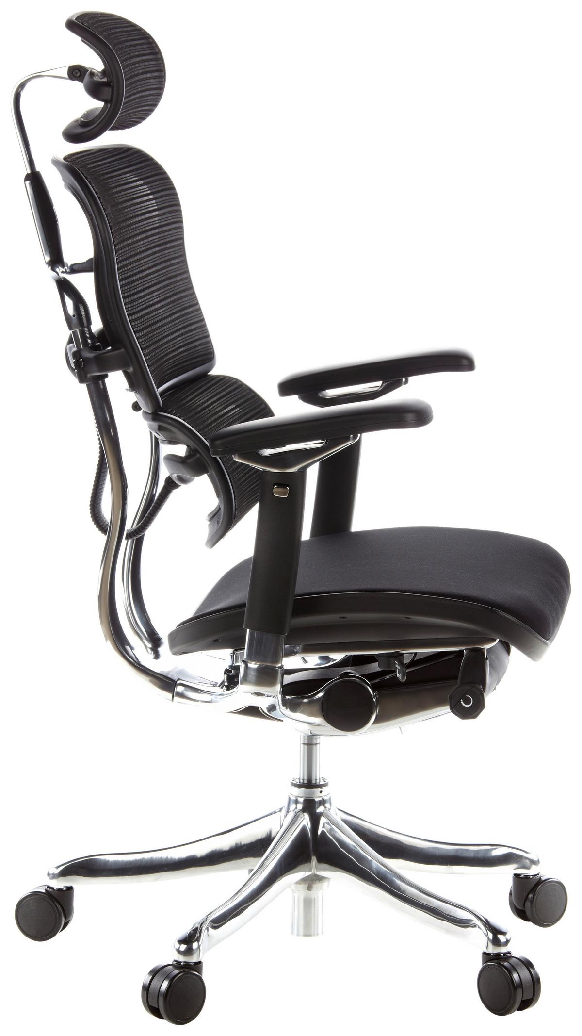 Drehstuhl Ergohuman Ultra G Grau B: 65 Cm - Silberfarben/Grau, MODERN, Kunststoff/Textil (65/114 - 132/60cm) - MID.YOU