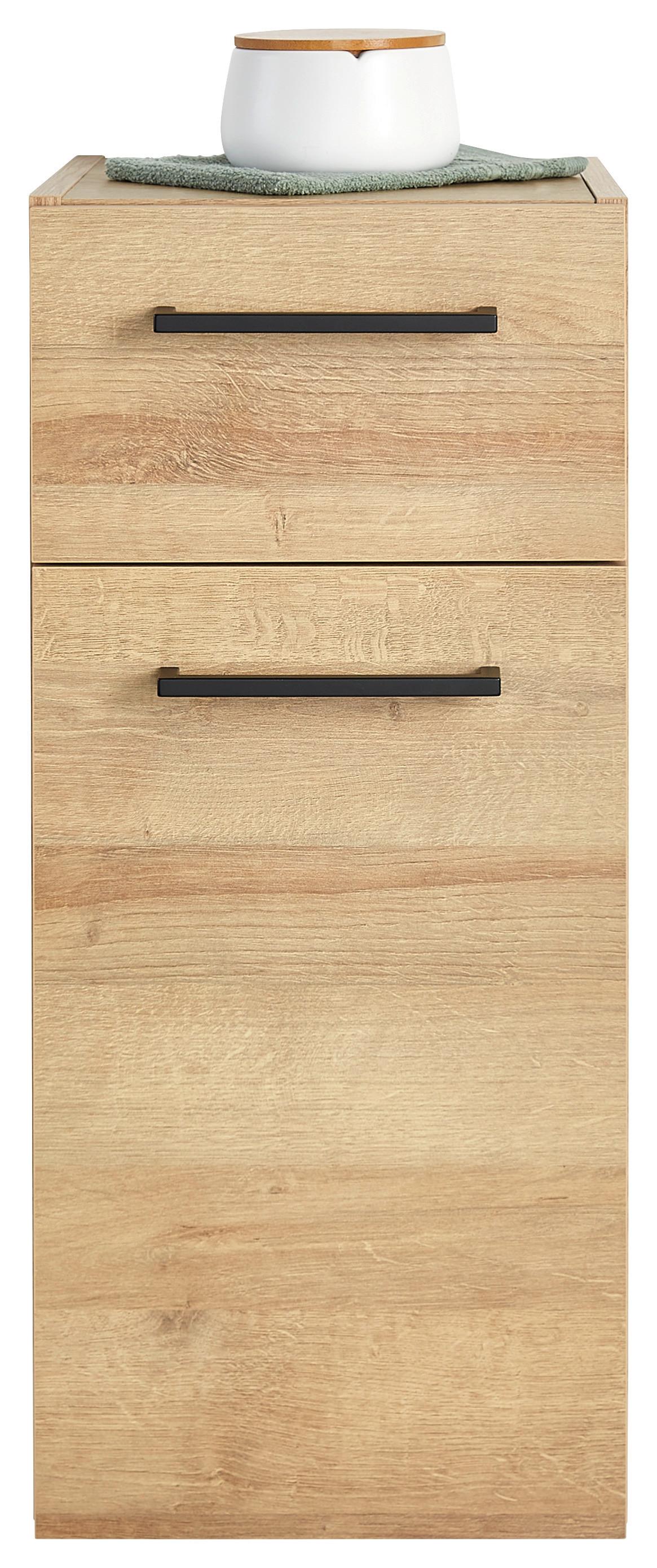 SPODNÍ SKŘÍŇKA BAVELLI -EXKLUSIV- - barvy dubu/černá, Moderní, kov/kompozitní dřevo (30/70/32,5cm) - Pelipal