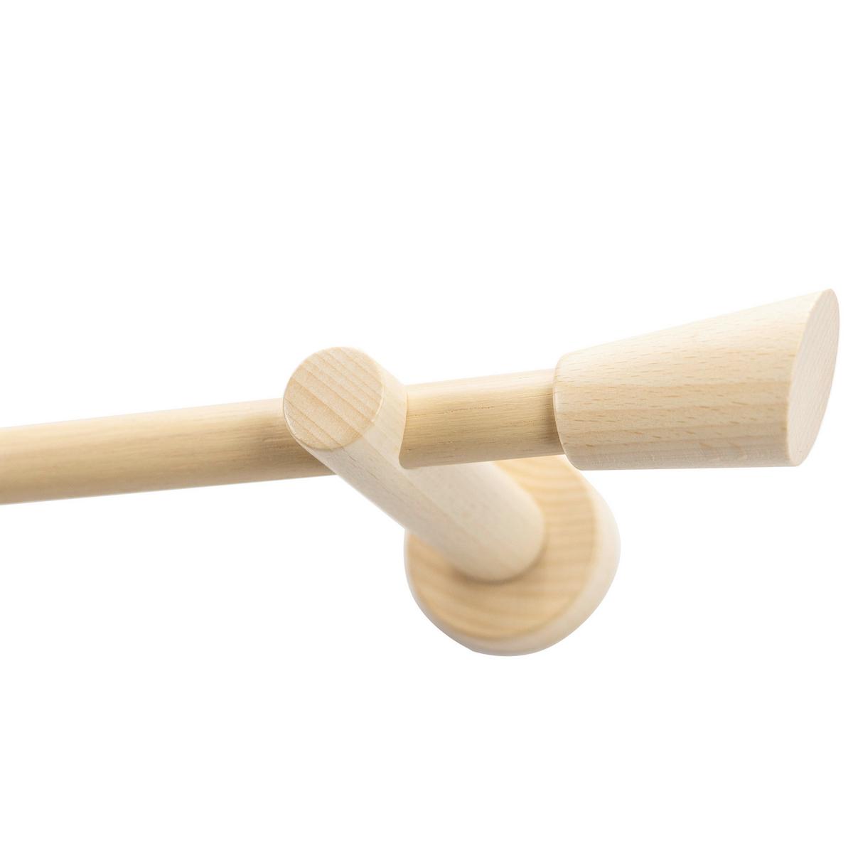 Vorhangstange Hellbraun L: 290 cm - Hellbraun, Basics, Holz (290cm)