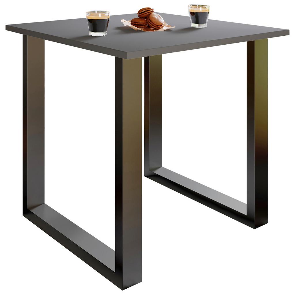 SCHREIBTISCH Lona Anthrazit, Schwarz B:80cm