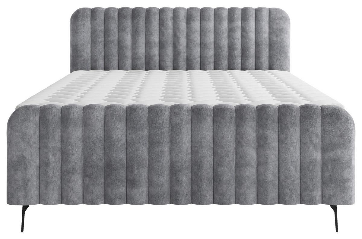 Boxbett Liam Grau 200x200 Cm - Schwarz/Grau, MODERN, Holz/Holzwerkstoff (200/200cm) - MID.YOU