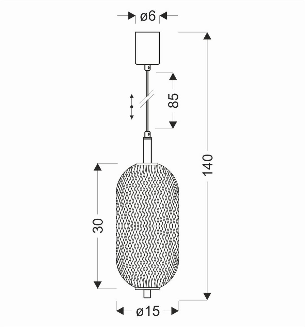 LED-Pendelleuchte 31-35349 Puma - Schwarz/Weiß, KONVENTIONELL, Kunststoff/Metall (15/15/140cm)