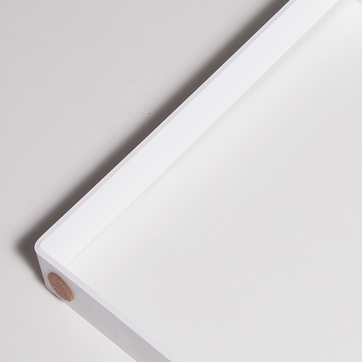 Bankgestell Stahl Weiß BxH: 40x42 cm, V-Form - Weiß, Basics, Metall (40/42cm)
