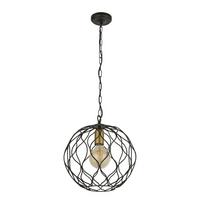 Hängeleuchte 4511-1bk - Goldfarben/Schwarz, Design, Metall (31.5/33cm)
