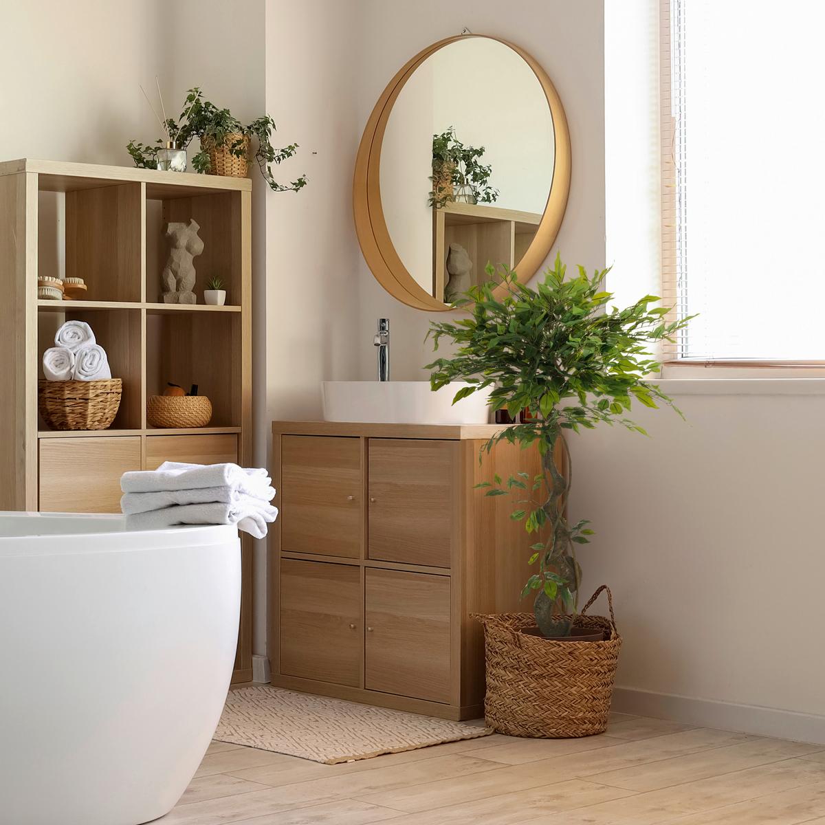 Kunstpflanze Ficus I - Schwarz/Braun, Basics, Kunststoff (70/120/70cm) - MID.YOU