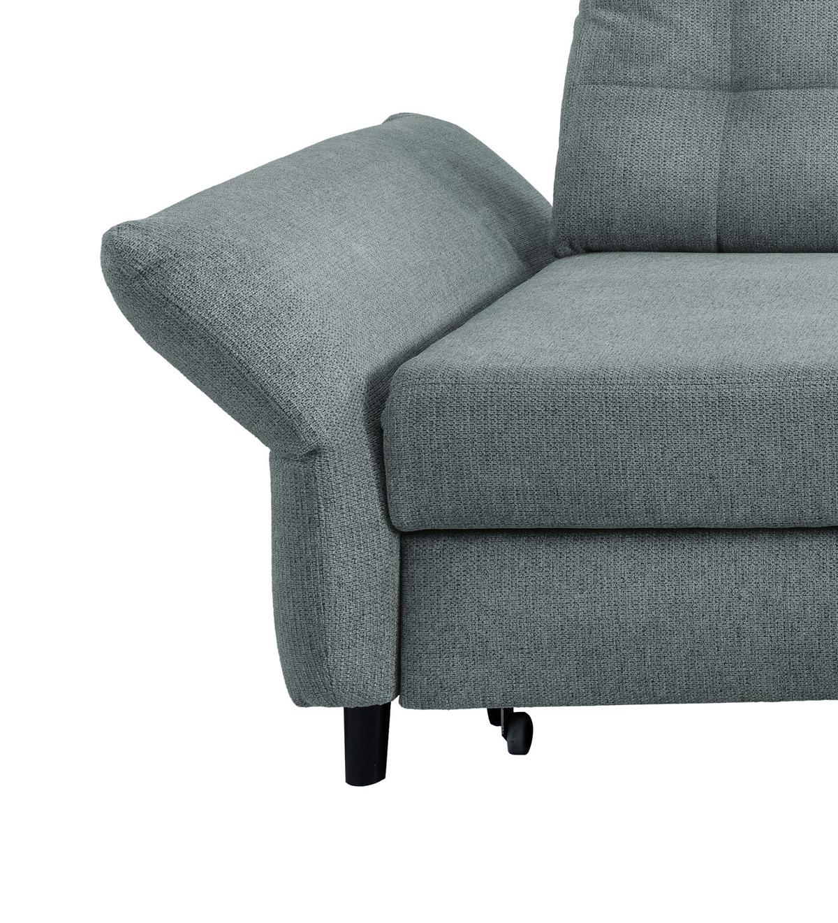 Ecksofa Brizzini Mintgrau S: 250-280/176 Cm - Mintgrau/Blau, MODERN, Holz/Textil (250-280/176cm) - Livetastic