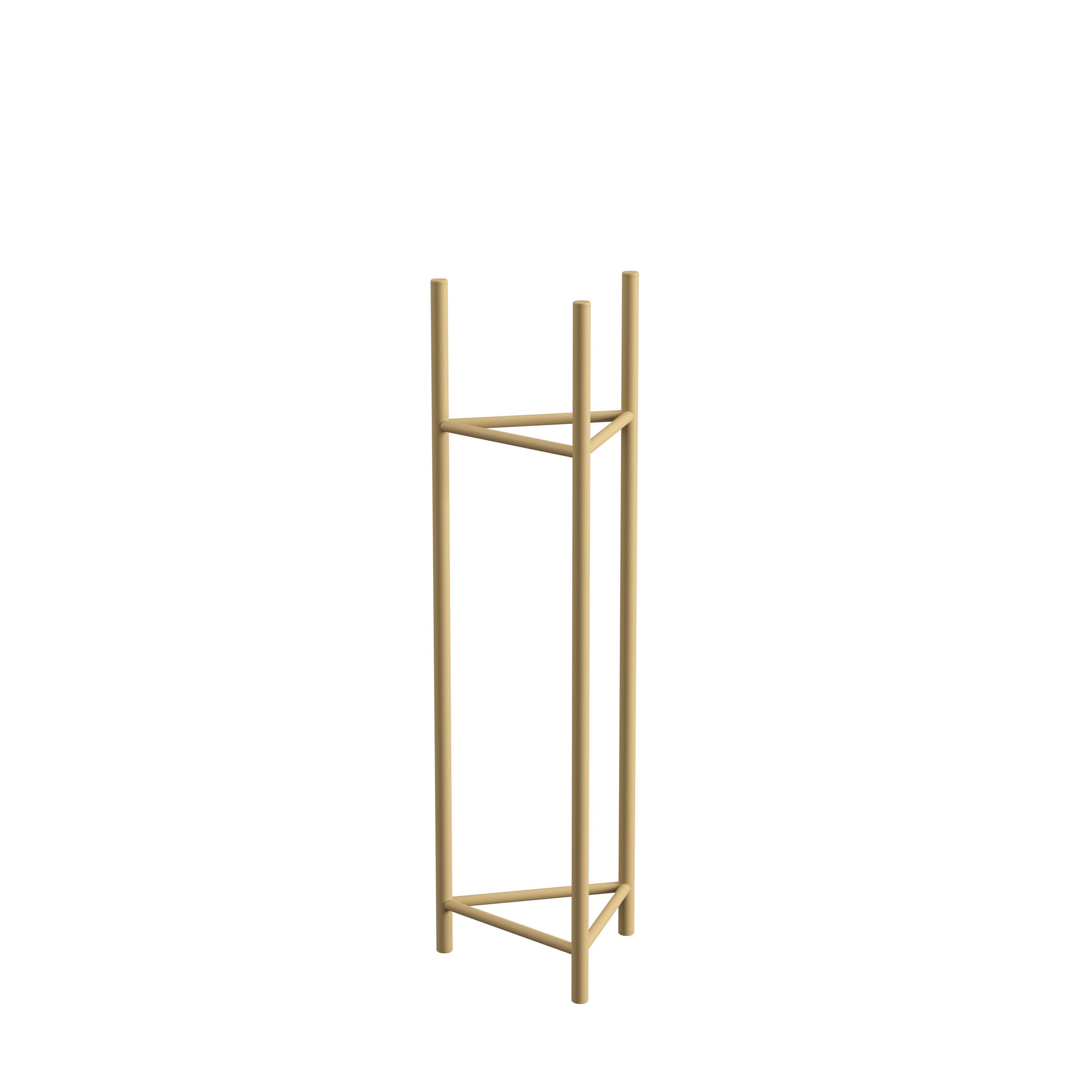 Blumenständer Aluminium Gold- Farben Bxhxt: 23x75x23 Cm - Goldfarben, Basics, Metall (23/75/23cm)