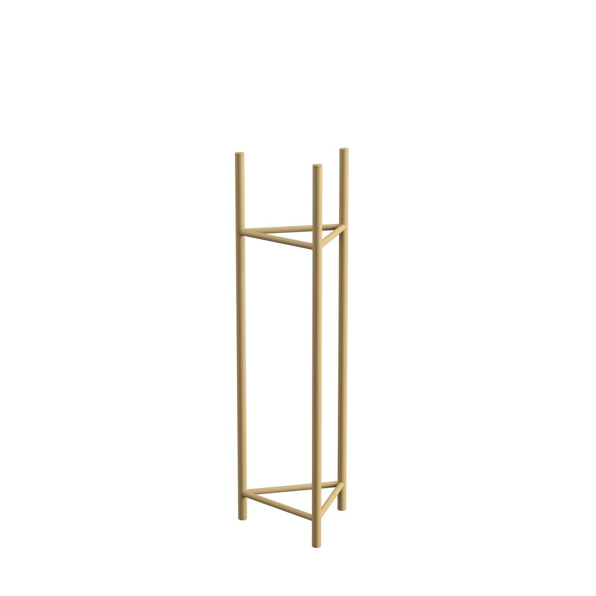 Blumenständer Aluminium Gold- Farben BxHxT: 23x75x23 cm - Goldfarben, Basics, Metall (23/75/23cm)