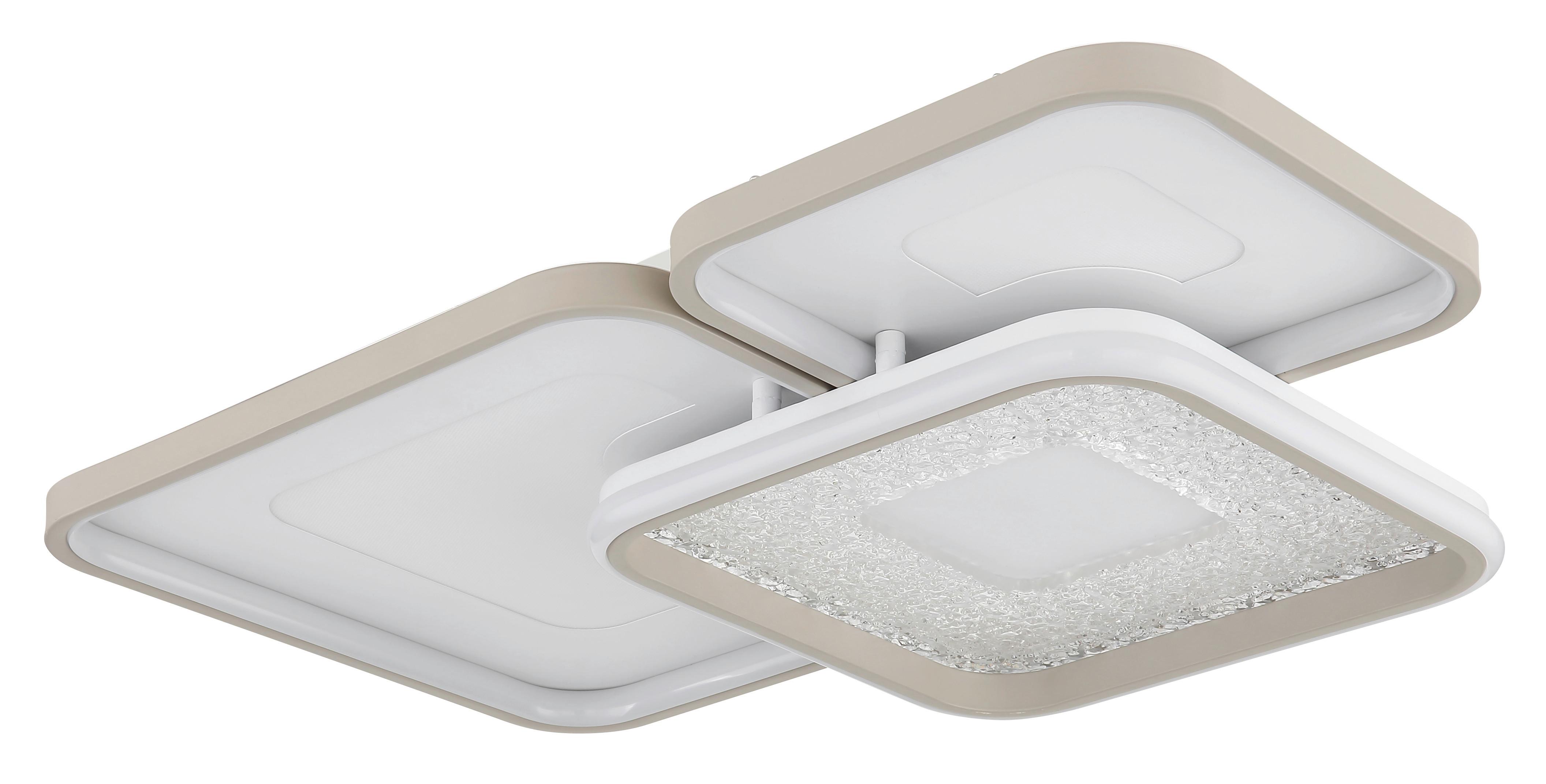 LED-Deckenleuchte 2700-6000k - Sandfarben/Klar, Design, Kunststoff/Metall (65/45,5/10cm) - Globo