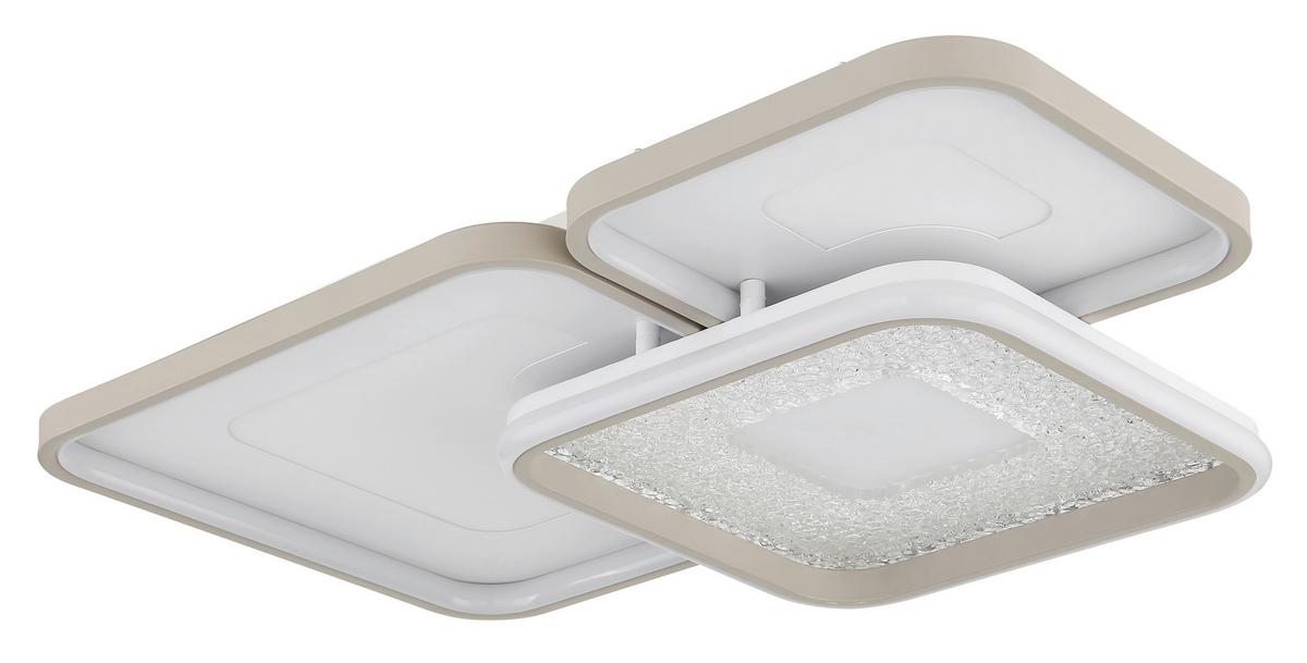 LED-Deckenleuchte 2700-6000k - Sandfarben/Klar, Design, Kunststoff/Metall (65/45,5/10cm) - Globo