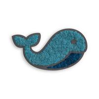 Mechový obraz VELRYBA - modrá/černá, Basics, dřevo/přírodní materiály (37,5/27/2cm)