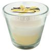 Kerze im Glas Hermine - Champagner/Creme, KONVENTIONELL, Glas/Naturmaterialien (9/8,2cm) - Ondega