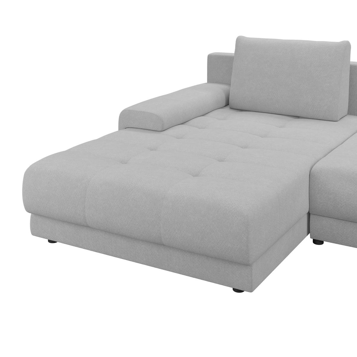 Rohová sedačka ADRIA, obojstranná, sivá - svetlosivá, Trend, textil (213/308cm) - Luca Bessoni