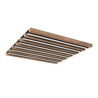 Led Mennyezeti Lámpa 67347d2 Hayden - sötétbarna/fekete, Natur, műanyag/faalapú anyag (45/45/5cm) - Globo