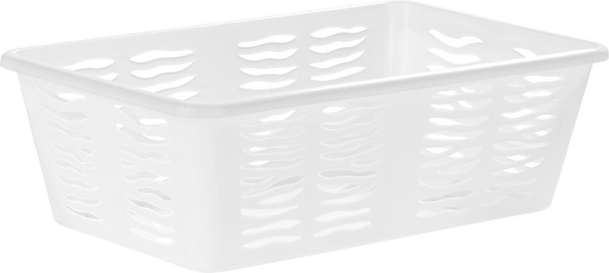 Tárolókosár Zebra - antracit/fehér, Konventionell, műanyag (25/15,8/8,1cm) - Homezone