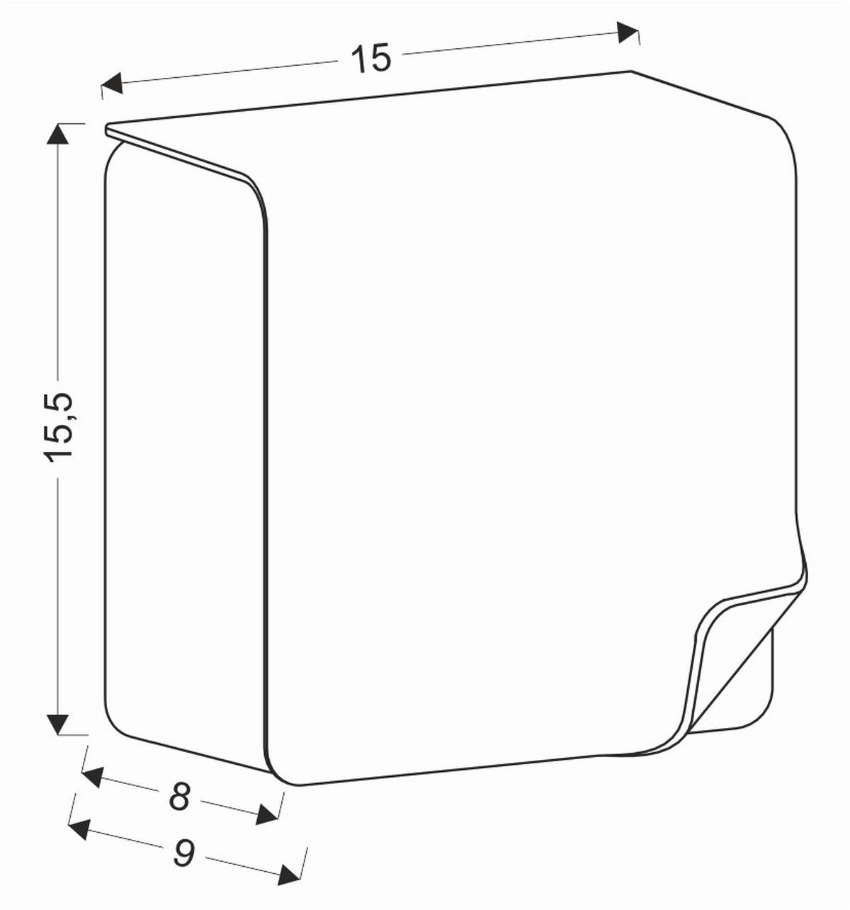 LED-Außenleuchte 21-32201 Square - Schwarz, Design, Metall (8,9/15,5/15,5cm)