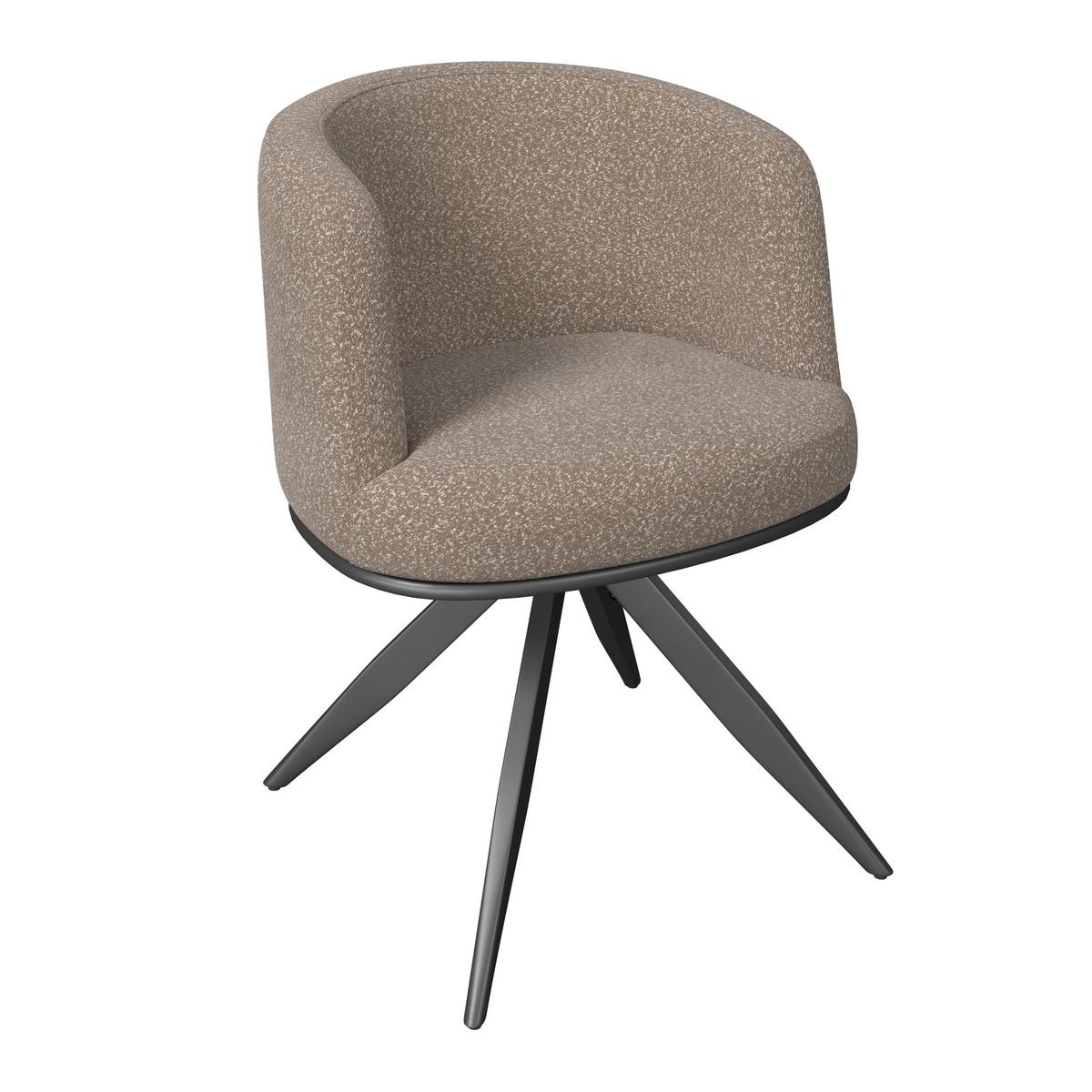 ŽIDLE S PODRUČKAMI NELA - černá/hnědá, Moderní, kov/dřevo (62/77/62cm) - Bessagi Home