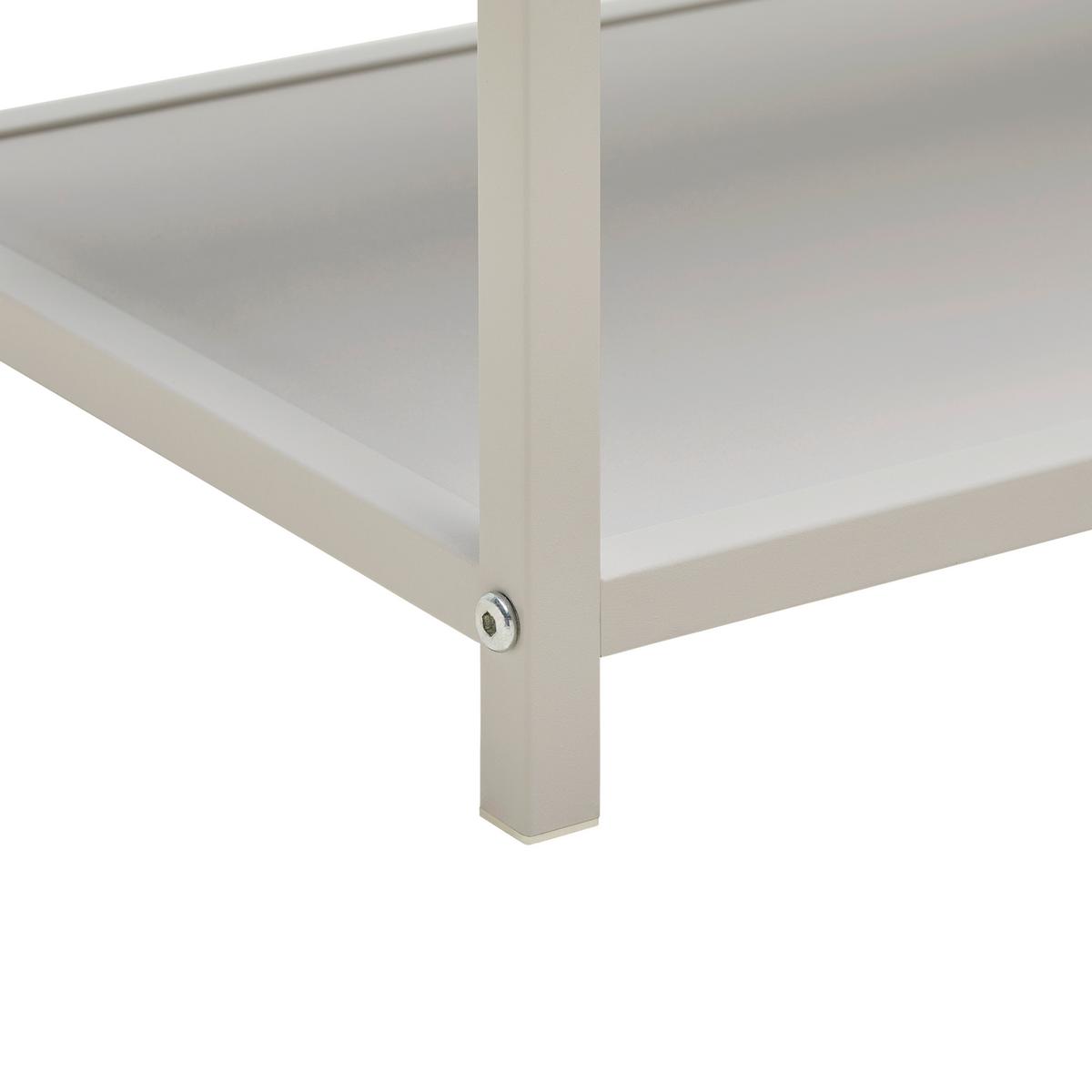 REGÁL BASTIAN II *CENOVÝ TRHÁK* - kašmírová, Modern, kov/kompozitné drevo (77/68/30cm) - Based