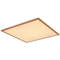 Led-deckenleuchte Doro L: 45 Cm - Opal/Braun, Basics, Kunststoff/Metall (45/45/6,5cm)