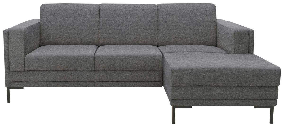 Ecksofa Looks Vii - Schwarz/Grau, Design, Textil (214/146cm) - LOOKS by W.Joop
