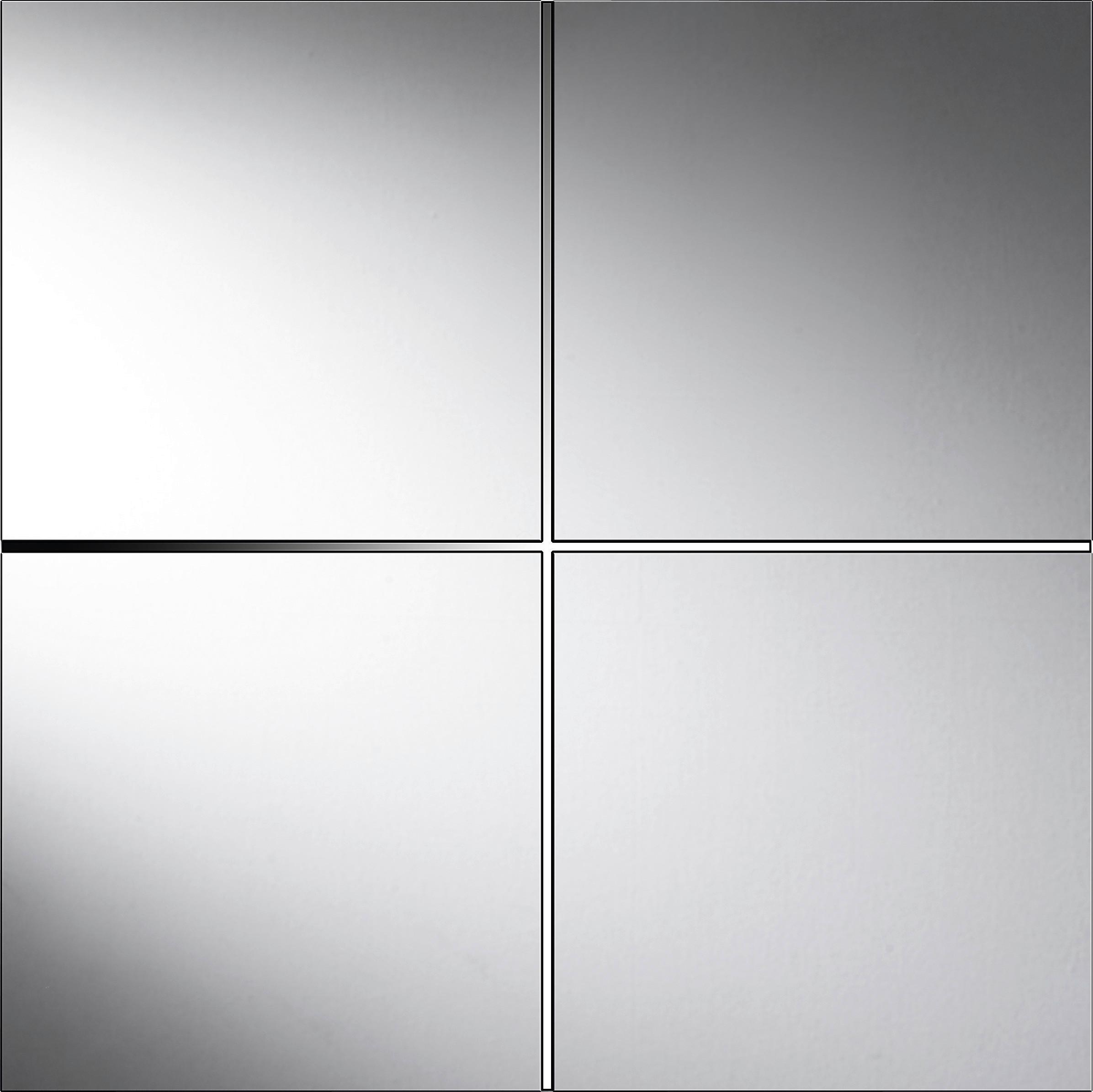 Sada Zrcadlových Dlaždic Quattro Silber 108-102 - Moderní, sklo (30/30cm) - Ondega