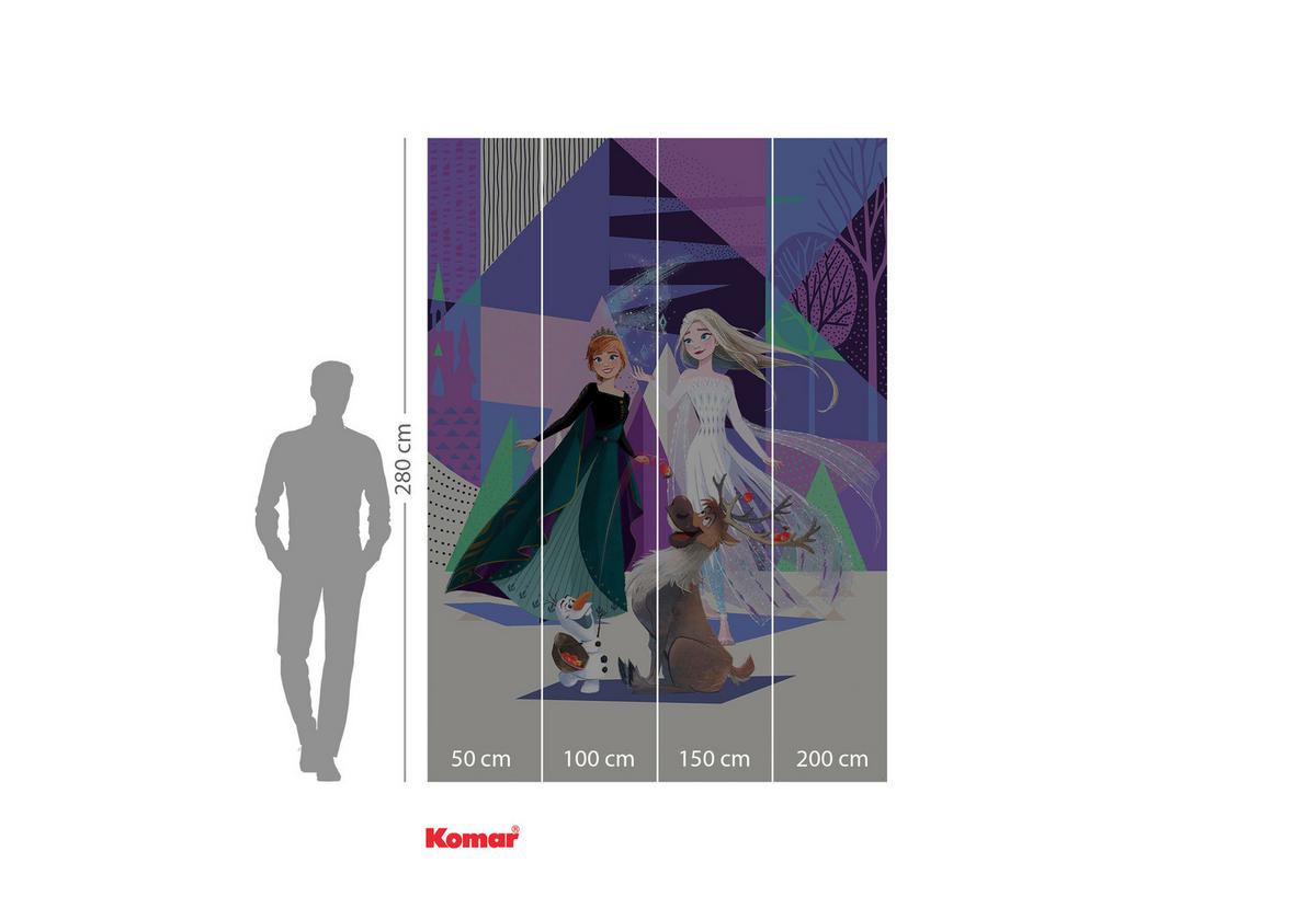 Fototapete Frozen Abstract Arendelle - Multicolor, Trend, Textil (200/280cm)