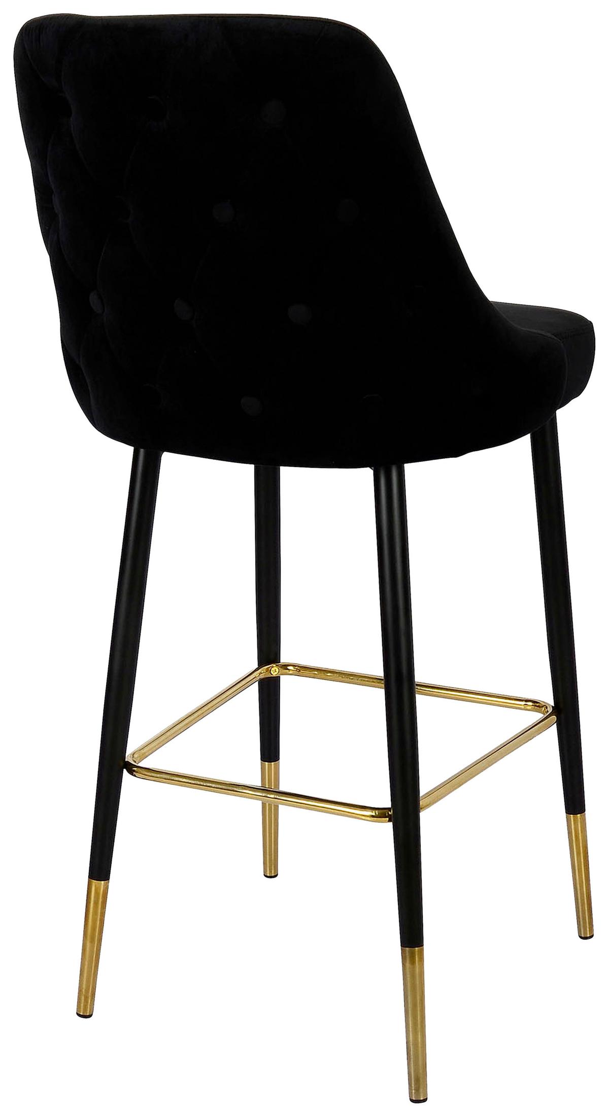 BAROVÁ STOLIČKA BLACK - čierna, Design, kov/textil (53/110/57cm) - Kayoom