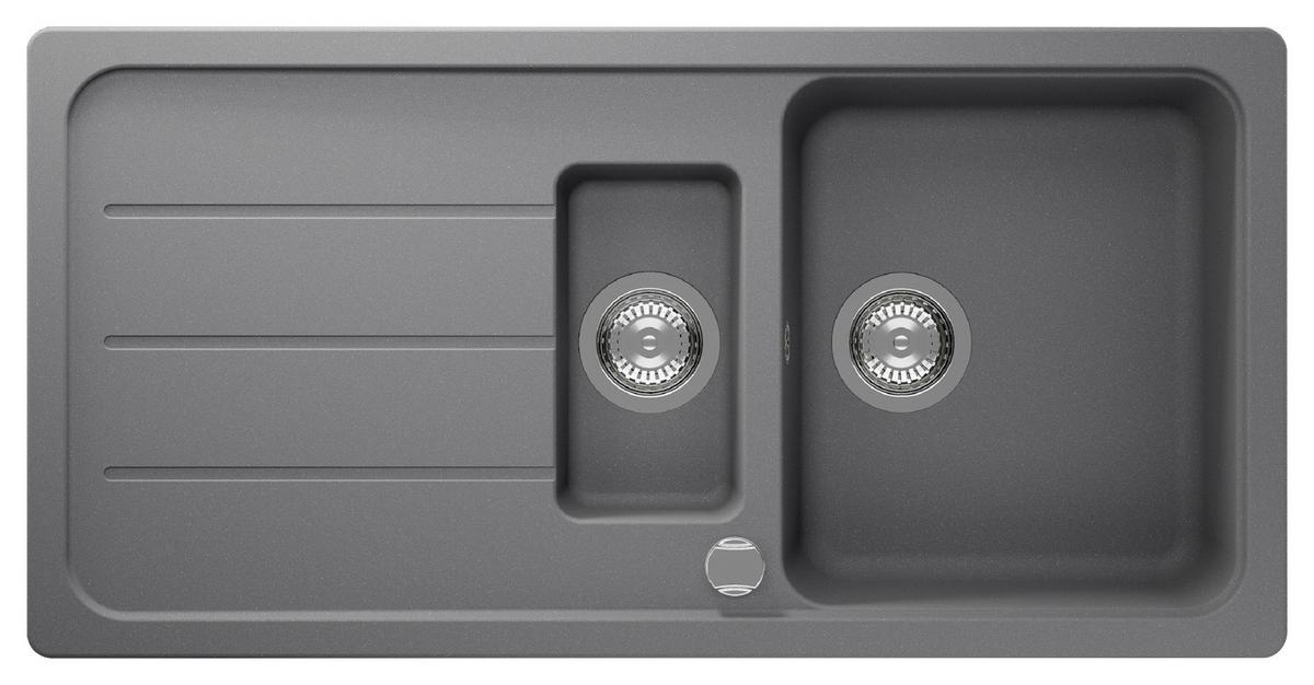 Spüle Austin Grau B: 100 Cm - Grau, Design, Stein (100/20/50cm) - Respekta