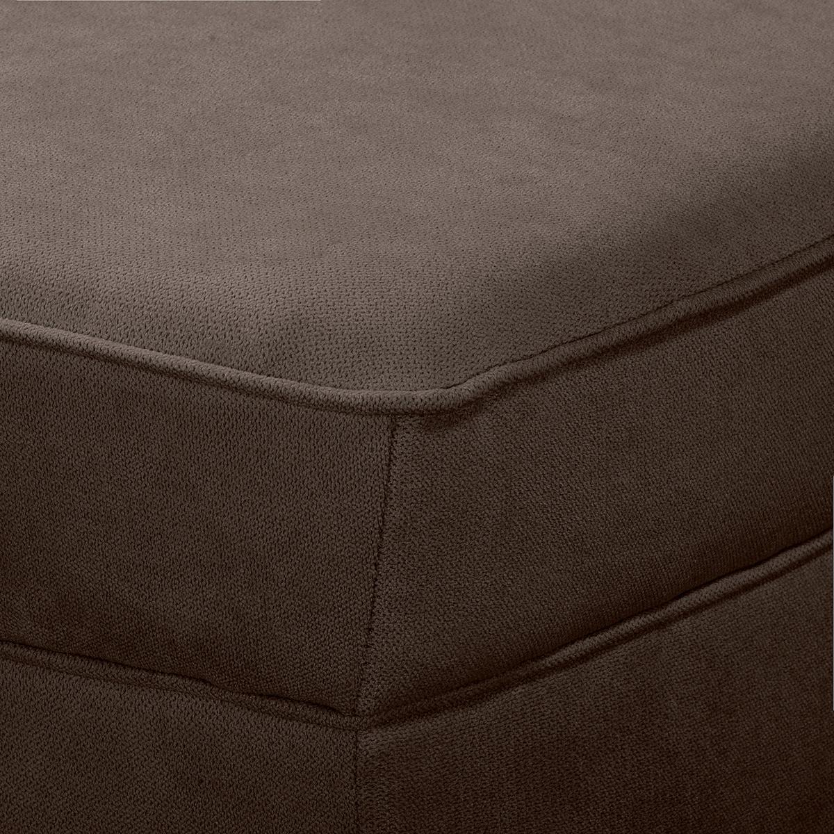 Récamiere Pako Graubraun B: 185cm - Graubraun/Braun, Design, Textil (185/93/75cm) - Livetastic