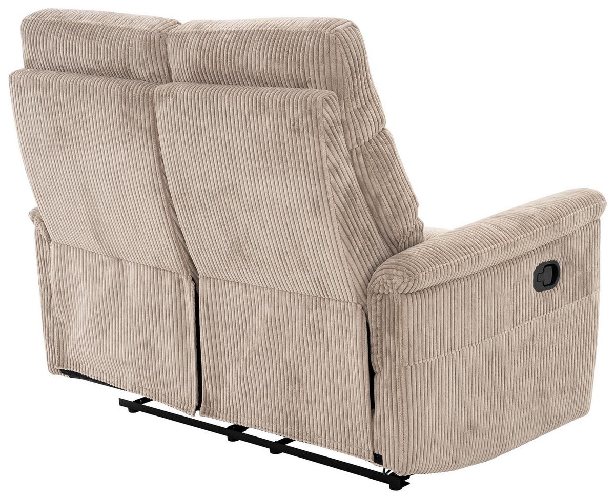 2-sitzer-sofa Xeno Hellbraun B: 131 Cm - Hellbraun/Schwarz, Design, Textil/Metall (131/108/89cm) - Livetastic